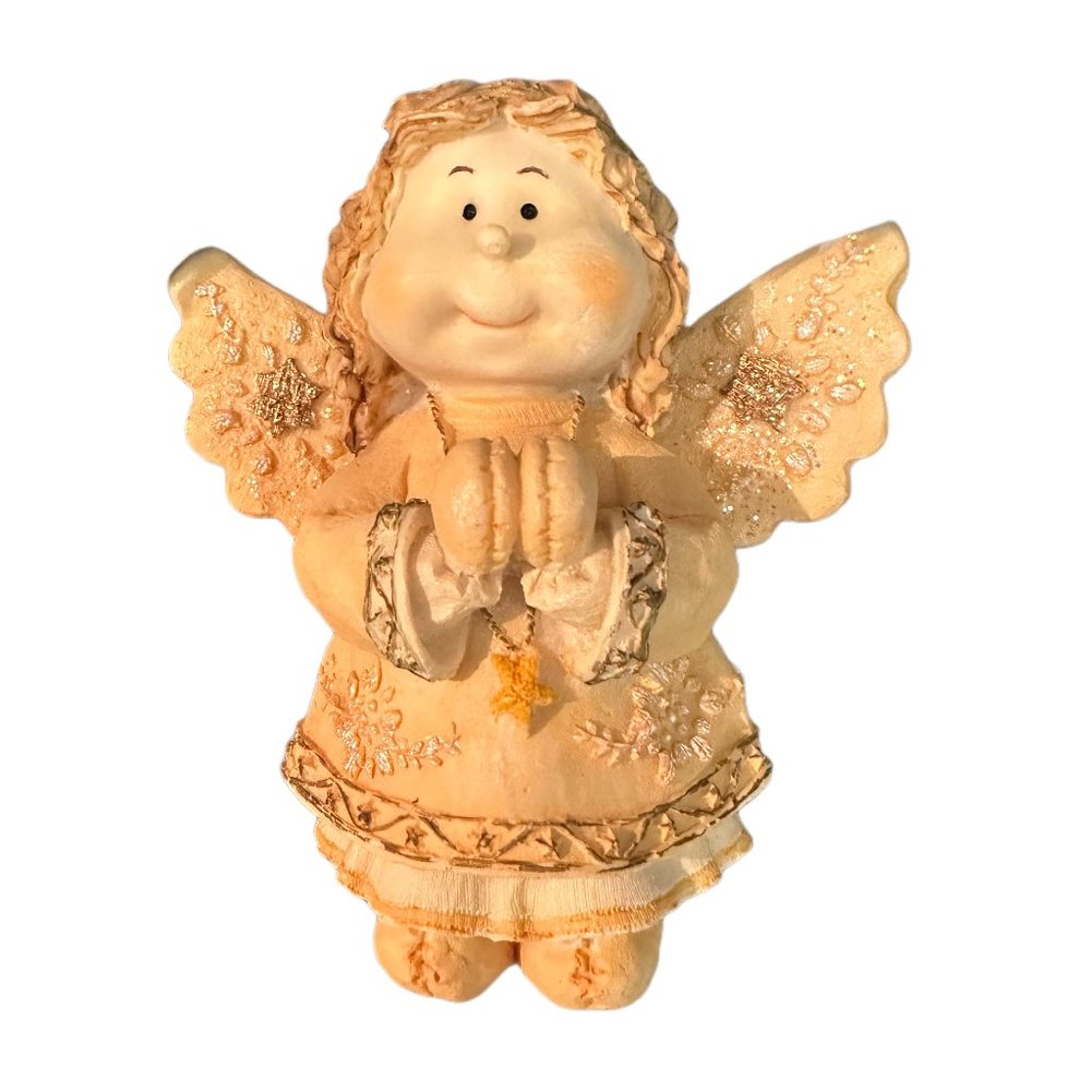 Vintage 1990s Christmas Angel Cherub Figurine